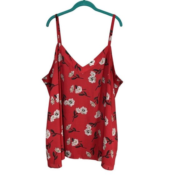 Torrid Top Women 4X Pink Pullover Tank Floral Flowy Dainty Summer Tropical Retro - Picture 3 of 13